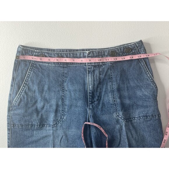 Talbots Jeans Size 8P Petite Wide Leg Crop Jeans - Picture 7 of 11